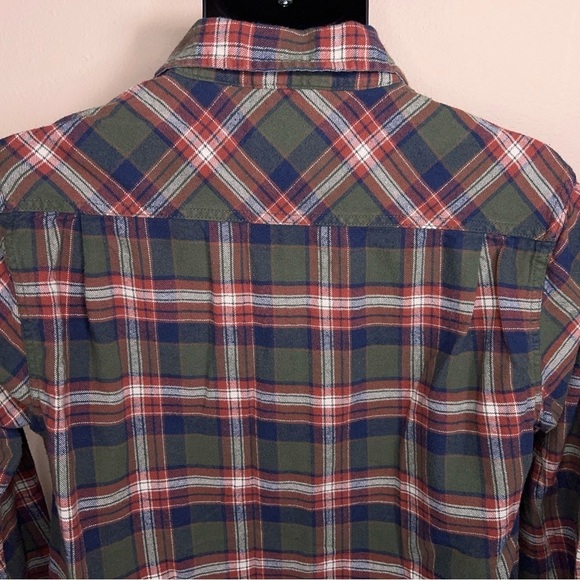 MEDIUM MENS WEATHERPROOF FLANNEL SHIRT RED GREEN BLUE COTTON - Picture 6 of 15
